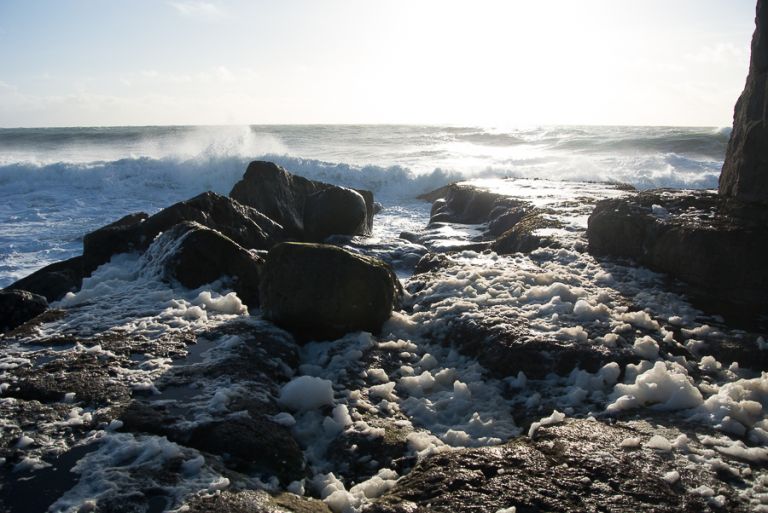 Portland Bill Dorset Portrait Landscape Photographer - Flying Foam and Rough seas 212
