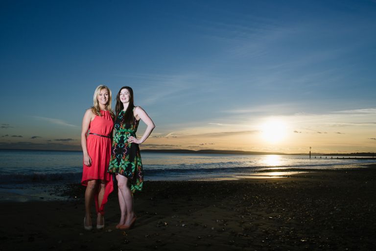 Dorset Portrait Photographer Bournemouth beach Louise's friends