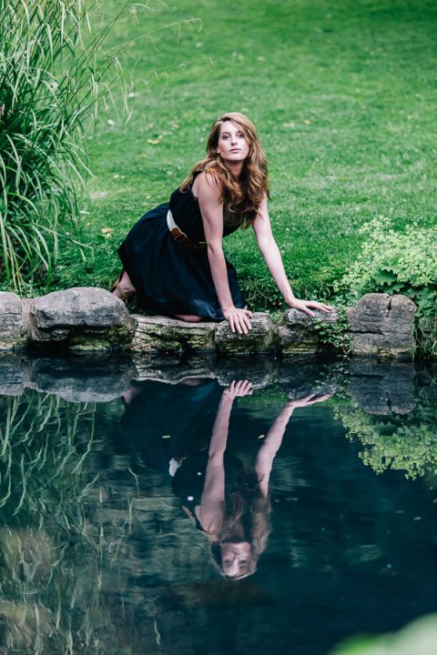 Dorset Model Portrait Photographer - Model in front of water