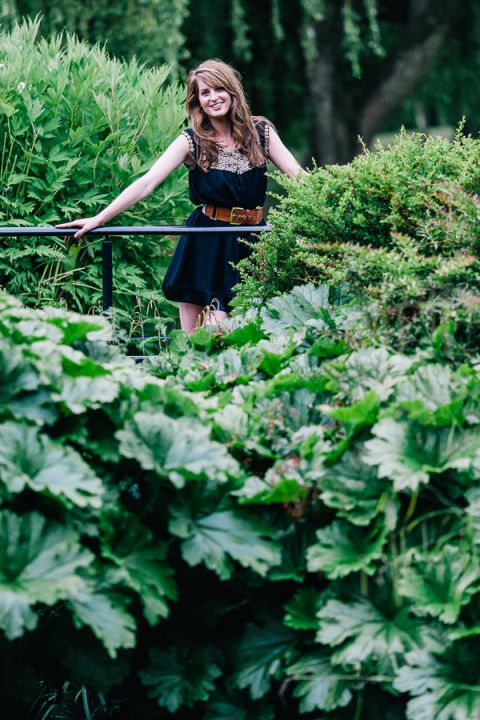 Dorset Model Portrait Photographer - Model on bridge over water - closeup