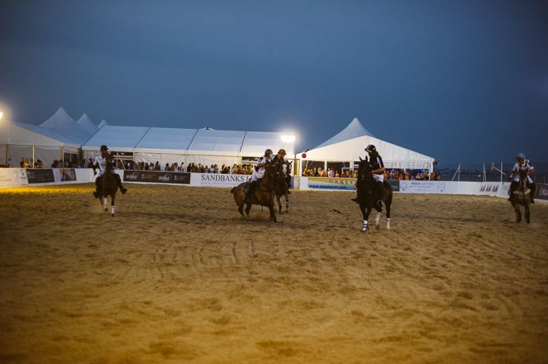 sandbanks beach polo horse action 2