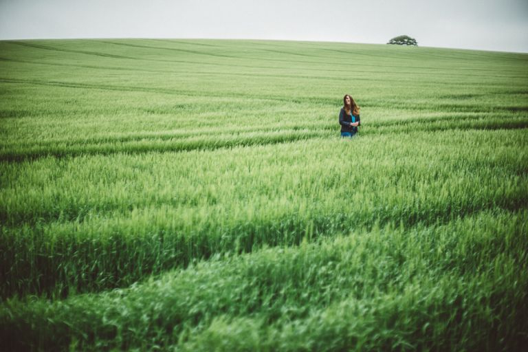 laura portrait photography on location in field
